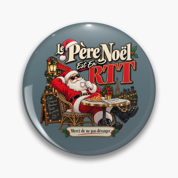 Item preview, Le Père Noël Est En RTT – French Christmas Humor designed and sold by warlistop.
