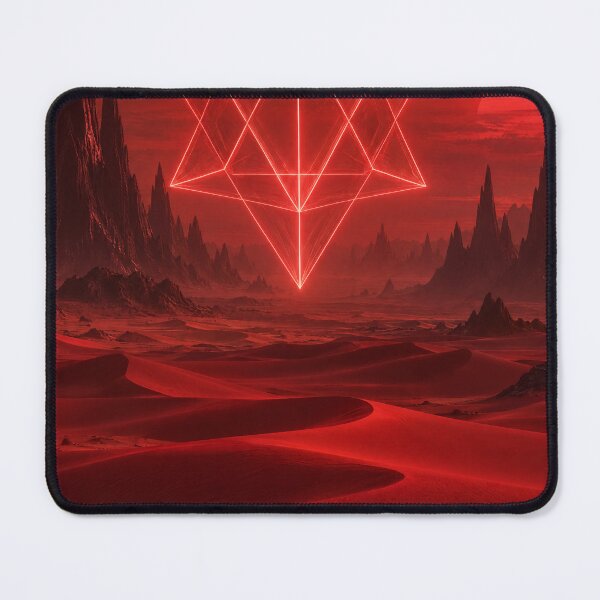 Item preview, Glowing Merkaba Sacred Geometry Over Red Desert designed and sold by monkeybusiness.pt.