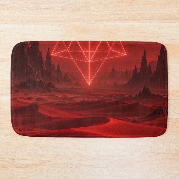Item preview, Glowing Merkaba Sacred Geometry Over Red Desert designed and sold by monkeybusiness.pt.