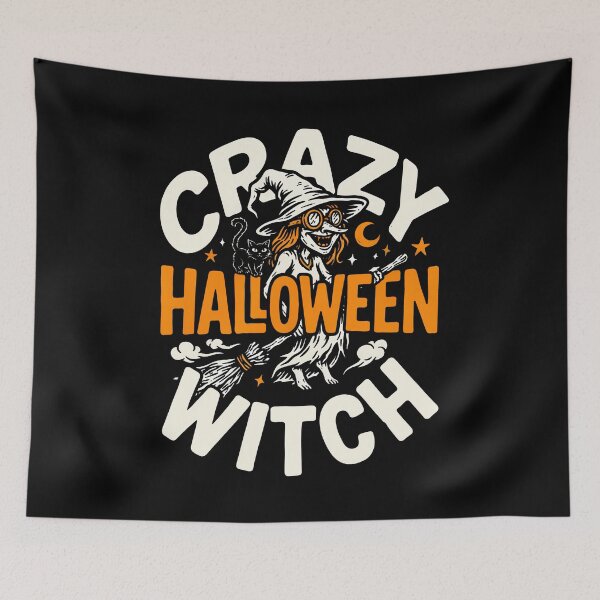 Item preview, Crazy Halloween Witch Funny Spooky Gift designed and sold by Say It With Ink.
