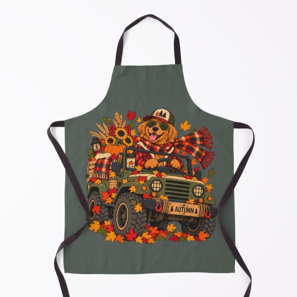 Item preview, Autumn Road Trip – Golden Retriever Fall Adventure designed and sold by Aimetoi.