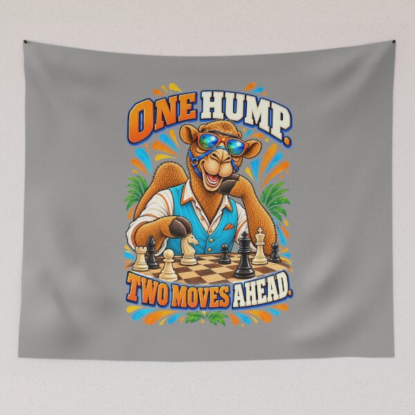 Item preview, One Hump. Two Moves Ahead – Funny Lifestyle and Pets T-Shirt – Funny Camel T-Shirt Animal Graphic Camel T-Shirt designed and sold by Camel & Quirk.