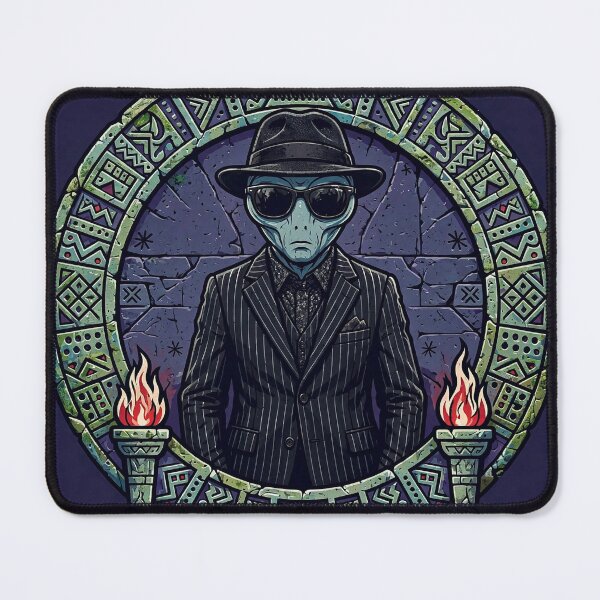 Item preview, Alien Wise Guy Stone Circle Art designed and sold by Gangster-Design.