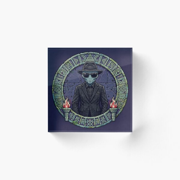Item preview, Alien Wise Guy Stone Circle Art designed and sold by Gangster-Design.