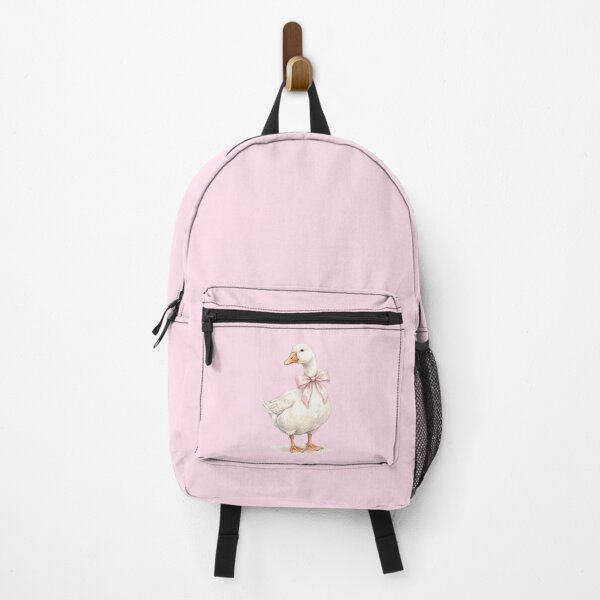 Item preview, Cute Coquette Goose with Pink Bow - Watercolor Duck Cottagecore Aesthetic designed and sold by BeyaDh.