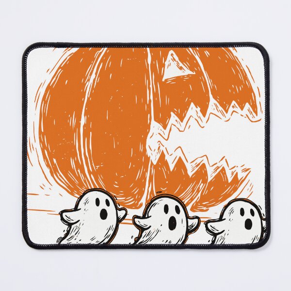 Item preview, Giant Pumpkin Chasing Ghosts Retro Halloween designed and sold by CreativeBrains7.