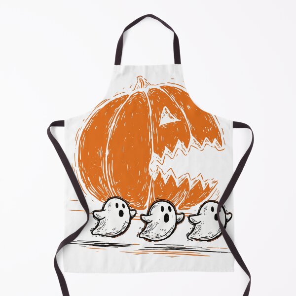 Item preview, Giant Pumpkin Chasing Ghosts Retro Halloween designed and sold by CreativeBrains7.