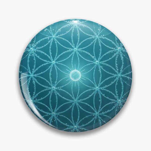 Item preview, Bioluminescent Flower of Life Underwater Plankton Mandala designed and sold by monkeybusiness.pt.