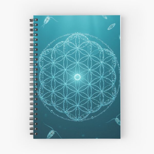 Item preview, Bioluminescent Flower of Life Underwater Plankton Mandala designed and sold by monkeybusiness.pt.