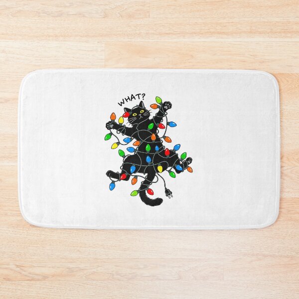 Item preview, Black Cat Tangled in Lights designed and sold by ObukiLantara.