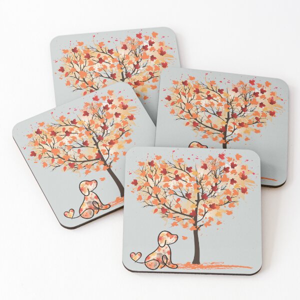 Item preview, Autumn tree of love - dog with heart tail designed and sold by Doodles Down South.