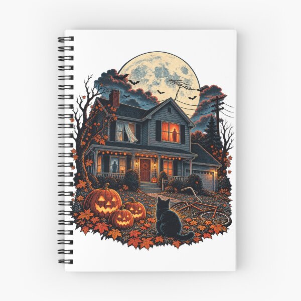 Item preview, Haunted House Black Cat Halloween Night designed and sold by 966 A.D..