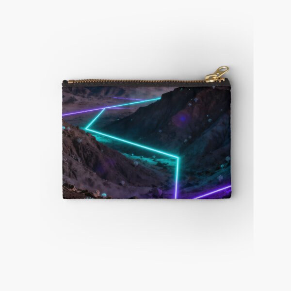 Item preview, Glowing Neon Grid and Bioluminescent Flora in Alien Valley designed and sold by monkeybusiness.pt.
