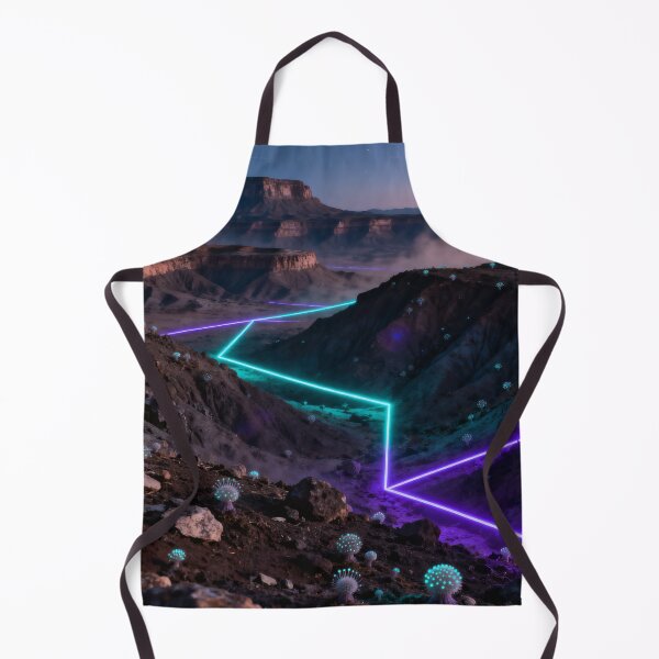 Item preview, Glowing Neon Grid and Bioluminescent Flora in Alien Valley designed and sold by monkeybusiness.pt.