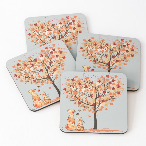 Item preview, Autumn tree of love - dog, cat and hearts designed and sold by Doodles Down South.