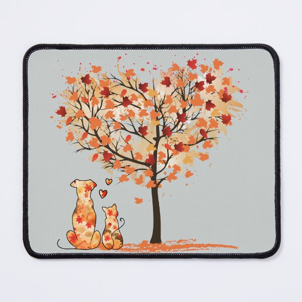 Item preview, Autumn tree of love - dog, cat and hearts designed and sold by Doodles Down South.