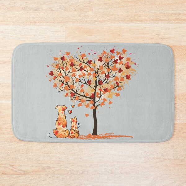 Item preview, Autumn tree of love - dog, cat and hearts designed and sold by Doodles Down South.
