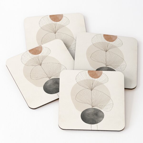 Item preview, Wabi sabi and japandi inspired minimalist abstract herbs designed and sold by filigreedigital.