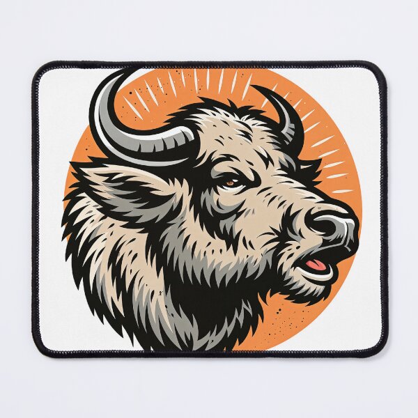 Item preview, Sticker - Decal - Majestic Bison Head Illustration designed and sold by ForeverPrintsOK.
