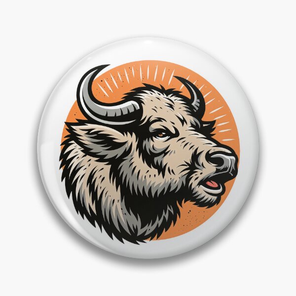 Item preview, Sticker - Decal - Majestic Bison Head Illustration designed and sold by ForeverPrintsOK.