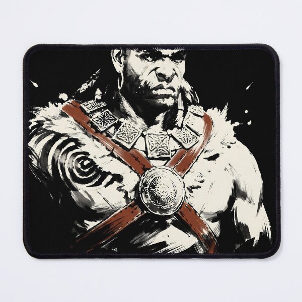 Item preview, The Barbarian Diablo II Sumi-e Video Game Anime Shirt designed and sold by Senpaiwaves.