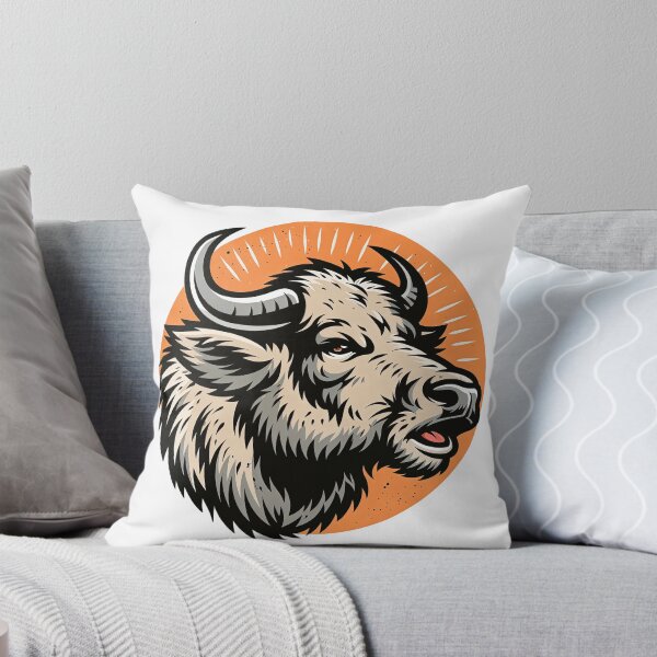 Item preview, Sticker - Decal - Majestic Bison Head Illustration designed and sold by ForeverPrintsOK.