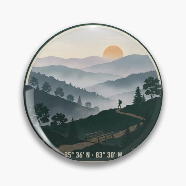 Item preview, Great Smoky Mountains Tennessee — Vintage Travel Badge designed and sold by mnkyride.
