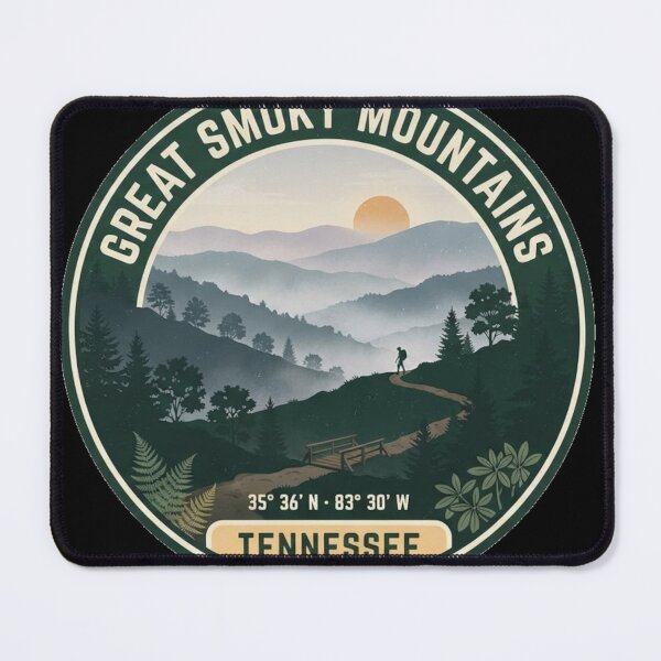 Item preview, Great Smoky Mountains Tennessee — Vintage Travel Badge designed and sold by mnkyride.