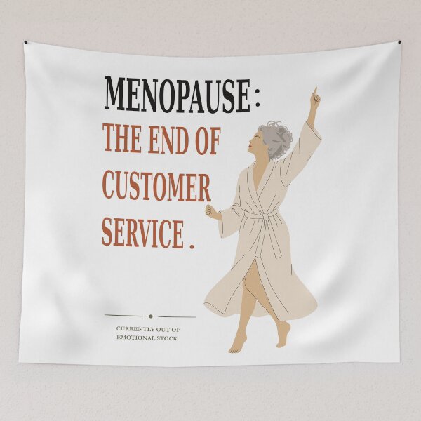 Item preview, Menopause Humor Art Print, The End of Customer Service Print, Funny Aging Woman Art, Midlife Humor Gift, Retro Female Decor designed and sold by Studio pod Burom.