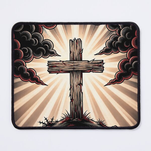 Item preview, Wooden Cross Light Rays Faith Art designed and sold by Gangster-Design.