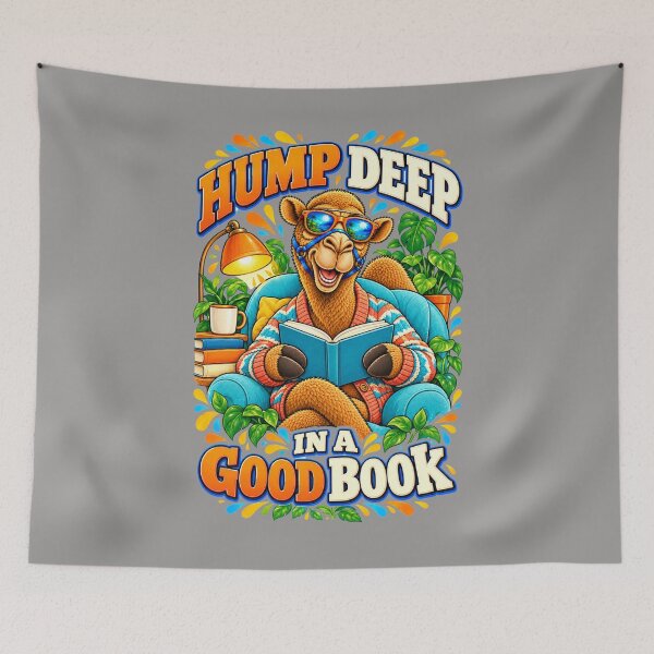 Item preview, Hump Deep in a Good Book – Funny Lifestyle and Pets T-Shirt – Funny Camel T-Shirt Animal Graphic Camel T-Shirt designed and sold by Camel & Quirk.