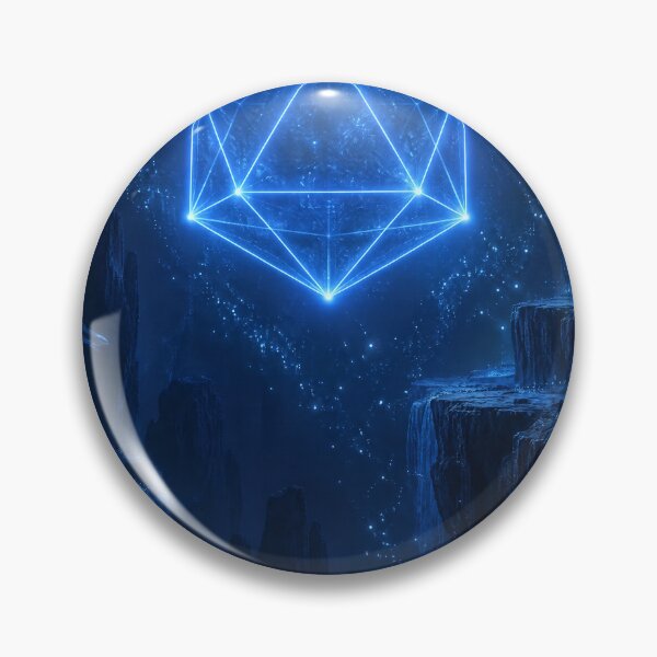 Item preview, Glowing Blue Icosahedron In Deep Sea Trench designed and sold by monkeybusiness.pt.