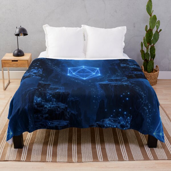 Item preview, Glowing Blue Icosahedron In Deep Sea Trench designed and sold by monkeybusiness.pt.