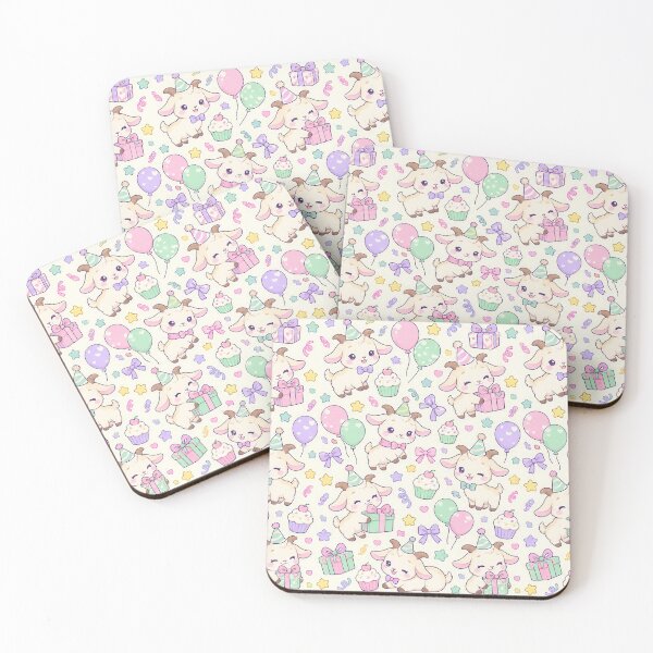 Item preview, Kawaii Birthday Baby Goat Pattern designed and sold by Soft Berry Studio.