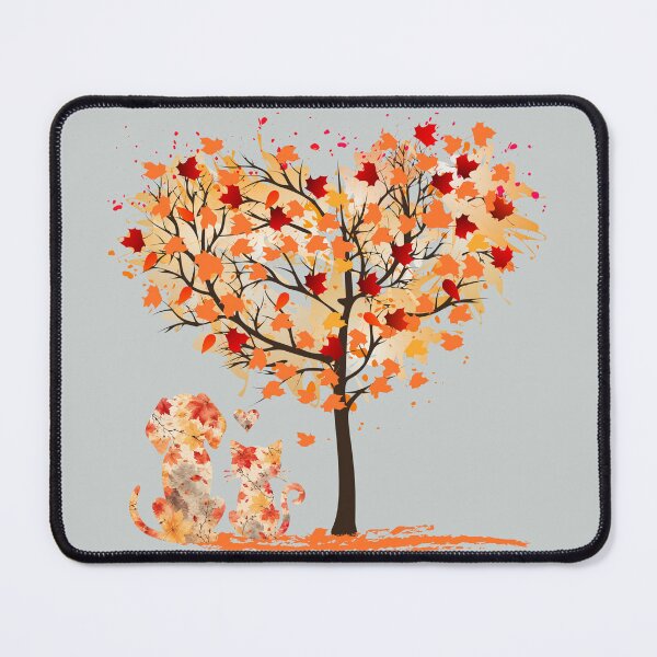 Item preview, Autumn tree of love - puppy, cat and hearts designed and sold by Doodles Down South.