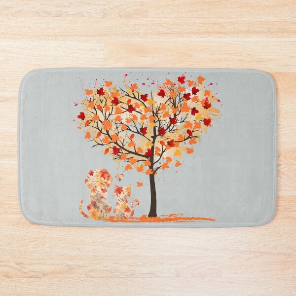 Item preview, Autumn tree of love - puppy, cat and hearts designed and sold by Doodles Down South.