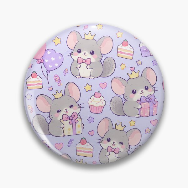 Item preview, Kawaii Birthday Baby Chinchilla Pattern designed and sold by Soft Berry Studio.