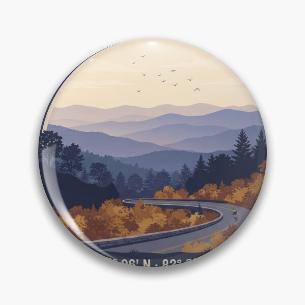Item preview, Blue Ridge Mountains Appalachia — Vintage Travel Badge designed and sold by mnkyride.