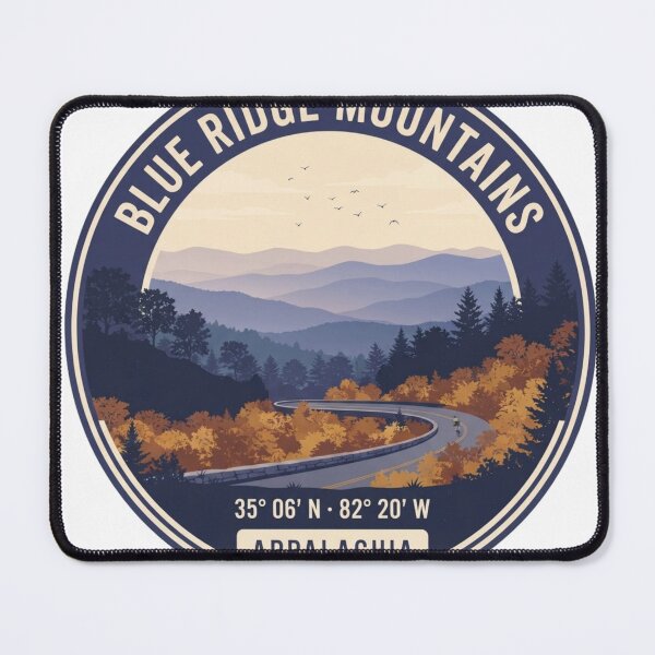 Item preview, Blue Ridge Mountains Appalachia — Vintage Travel Badge designed and sold by mnkyride.