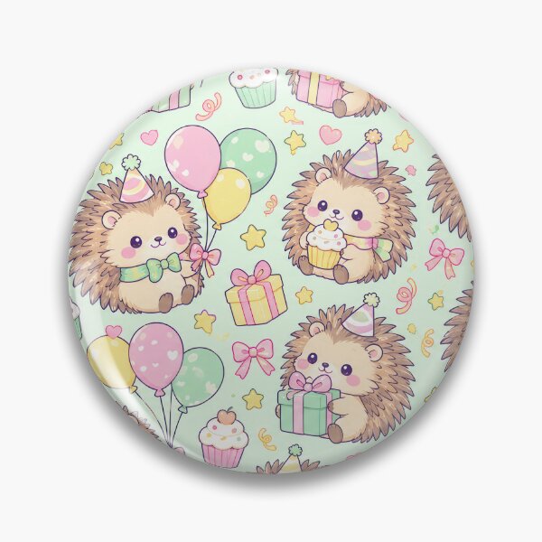Item preview, Kawaii Birthday Baby Porcupine Pattern designed and sold by Soft Berry Studio.