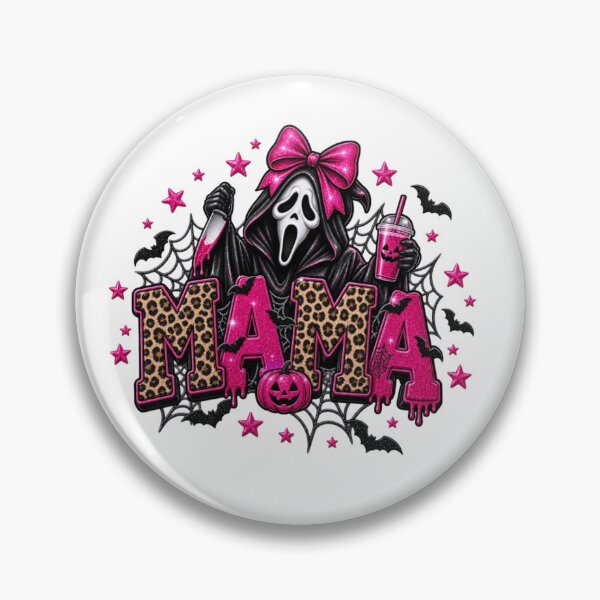Item preview, Mama Halloween Horror Ghost-face Retro Horror  designed and sold by Thread&Fable.