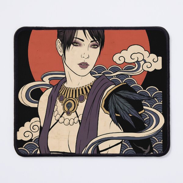 Item preview, Morrigan Dragon Age Ukiyo-e Gaming Graphic Tee designed and sold by Senpaiwaves.