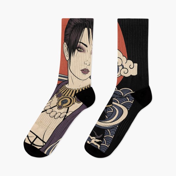 Item preview, Morrigan Dragon Age Ukiyo-e Gaming Graphic Tee designed and sold by Senpaiwaves.