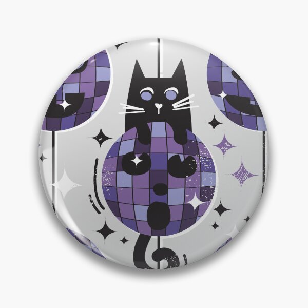 Item preview, Groovy halloween disco cat - black kitty blue retro balls designed and sold by SelmaCardoso.