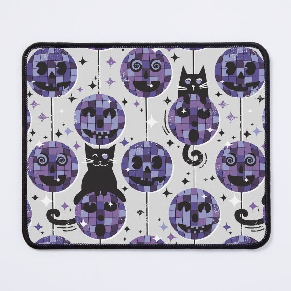 Item preview, Groovy halloween disco cat - black kitty blue retro balls designed and sold by SelmaCardoso.