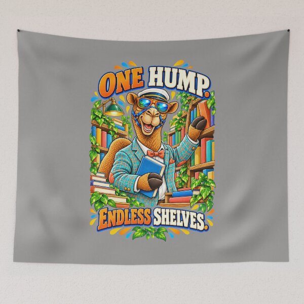 Item preview, One Hump. Endless Shelves – Funny Lifestyle and Pets T-Shirt – Funny Camel T-Shirt Animal Graphic Camel T-Shirt designed and sold by Camel & Quirk.