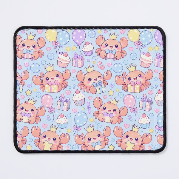Item preview, Kawaii Birthday Baby Crab Pattern designed and sold by Soft Berry Studio.