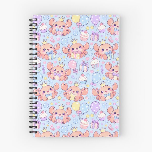 Item preview, Kawaii Birthday Baby Crab Pattern designed and sold by Soft Berry Studio.