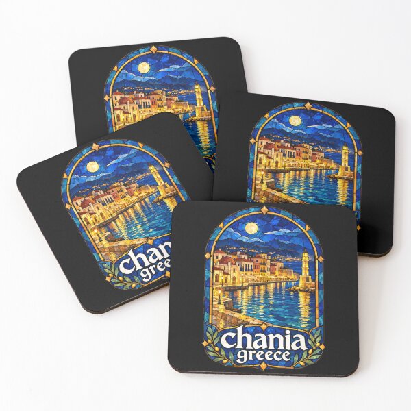 Item preview, Chania Crete Greece Stained Glass Art Travel designed and sold by TomFrontierArt.