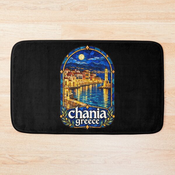 Item preview, Chania Crete Greece Stained Glass Art Travel designed and sold by TomFrontierArt.